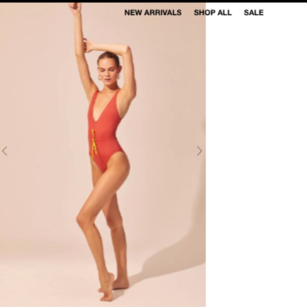 Solid and Striped One piece Swimsuit